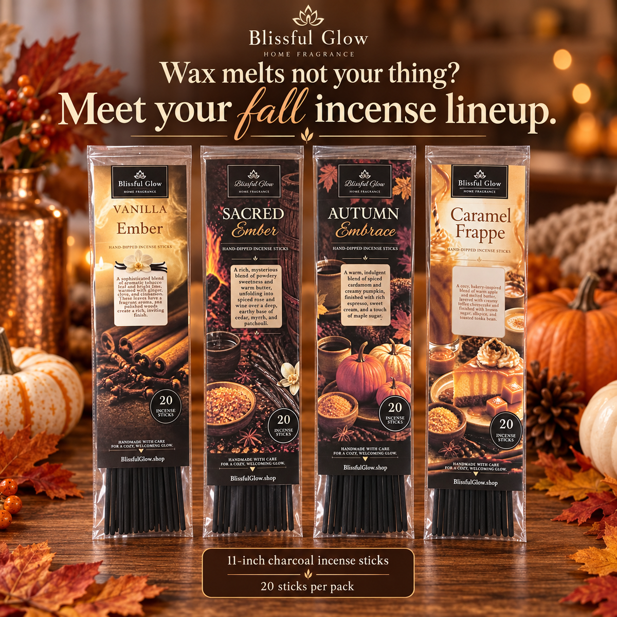 Fall Incense Collection – 11-Inch Charcoal Sticks